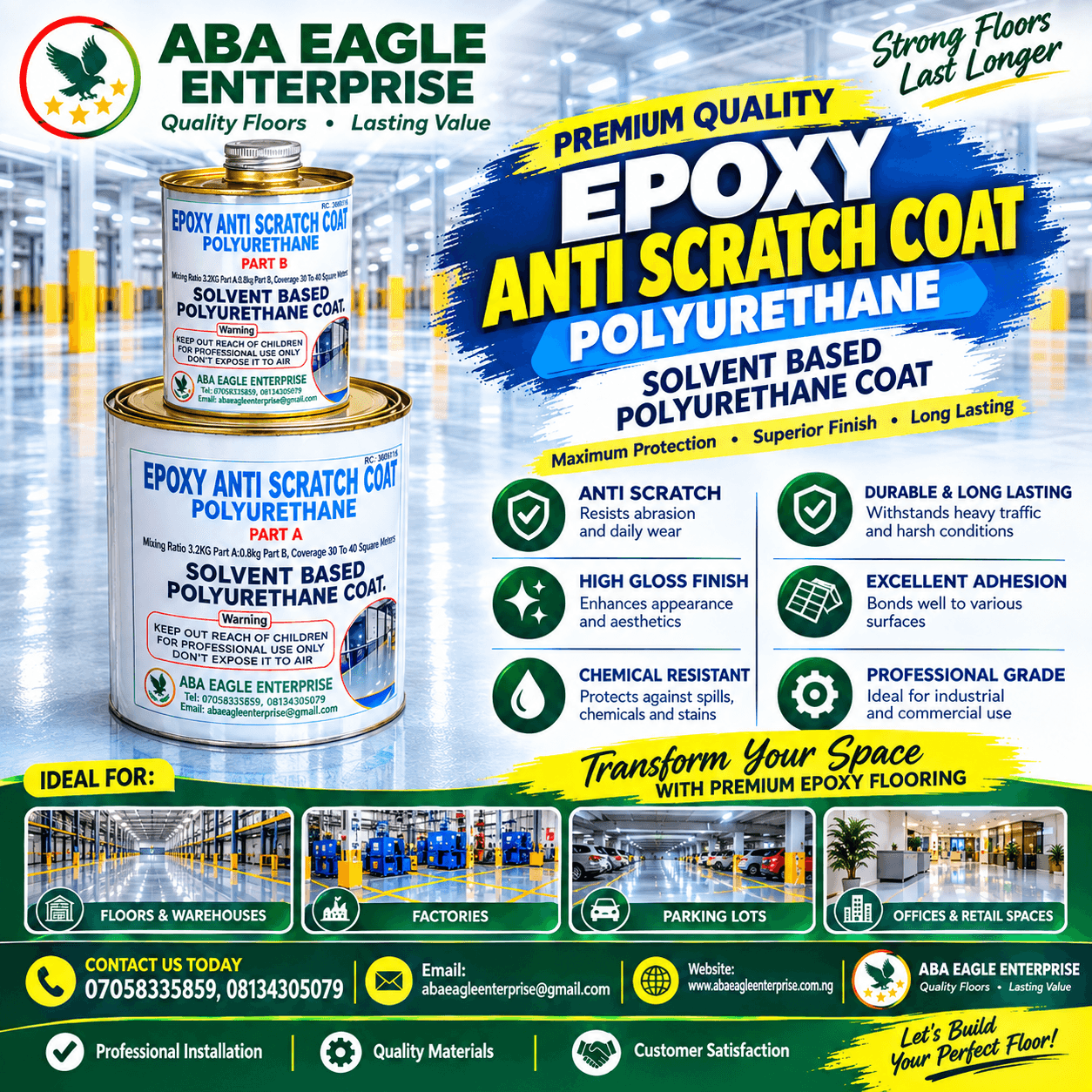 Epoxy Anti Scratch Polyurethane 