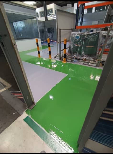 Industrial epoxy flooring installation by ABA Eagle Enterprise